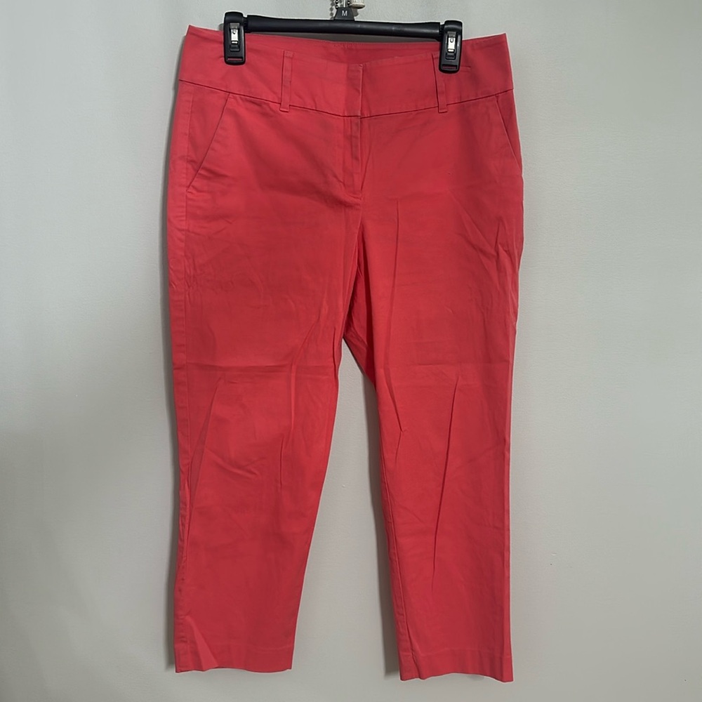 Ann Taylor Curvy Cropped Pink Trouser Pant